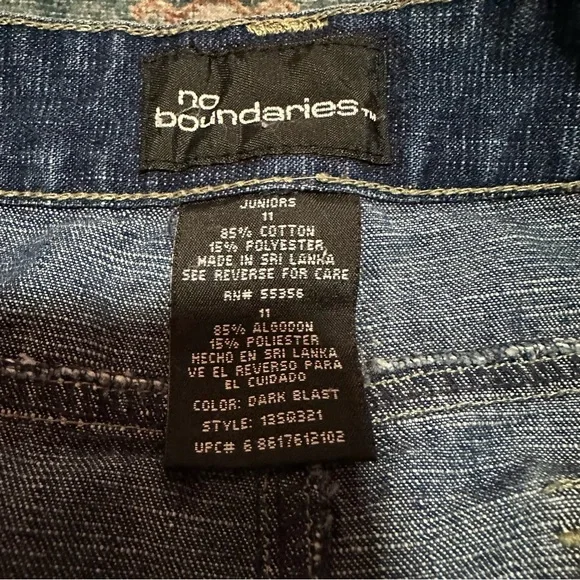 Vintage Y2K No Boundaries Blue denim maxi skirt with pockets size 11 - Picture 6 of 8